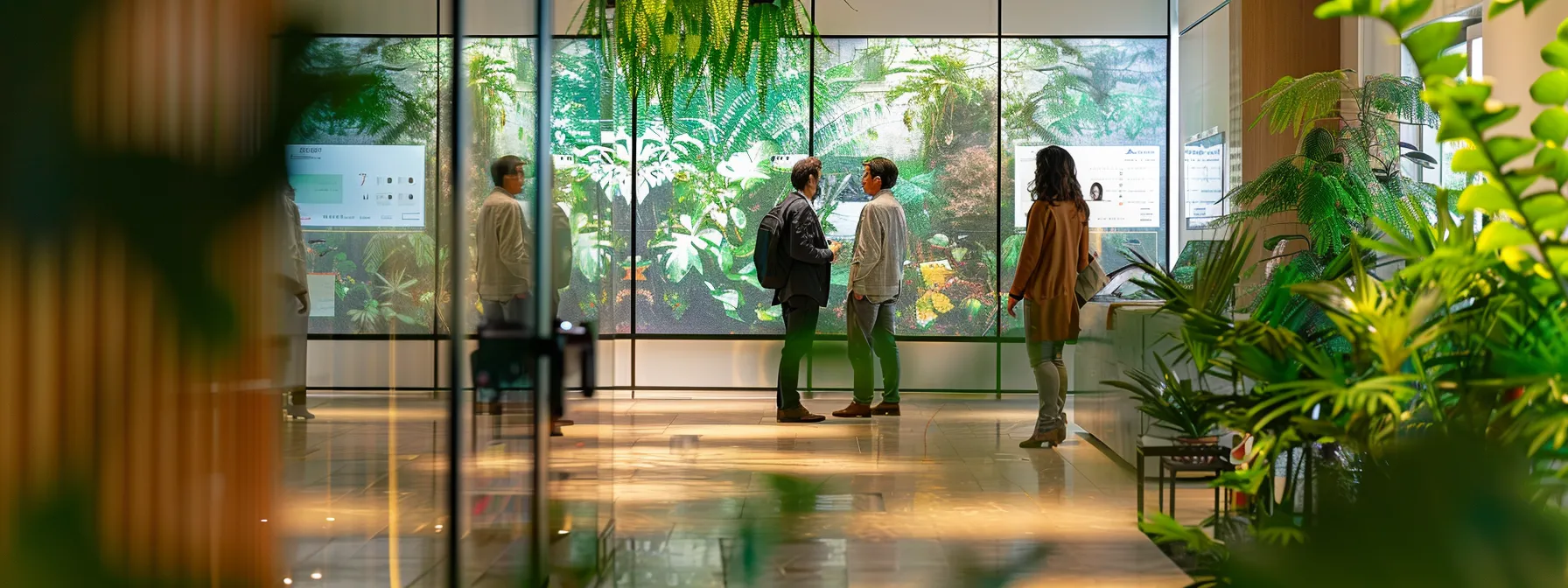 a professional office setting showcases a diverse group of business owners engaging in a focused discussion, surrounded by clear charts and documents related to general liability insurance, highlighting the importance of coverage in various industries.