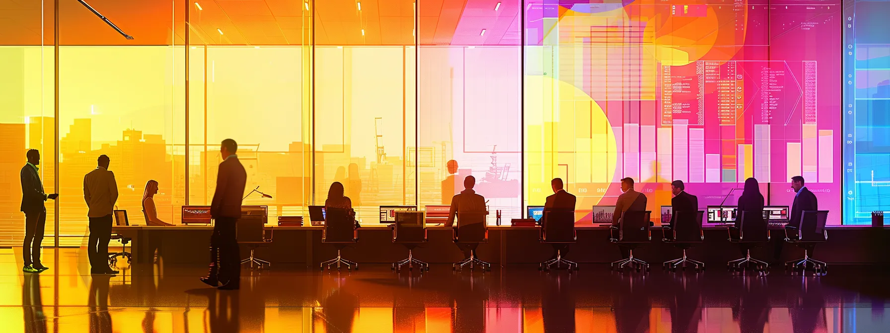 a sleek, modern office setting displays a diverse group of professionals engaged in a dynamic discussion around a large conference table, with charts and documents outlining the complexities of professional liability insurance prominently featured in the foreground.